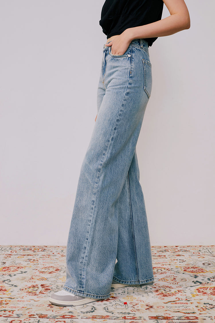 Angeles High Rise Baggy Jeans HJ103