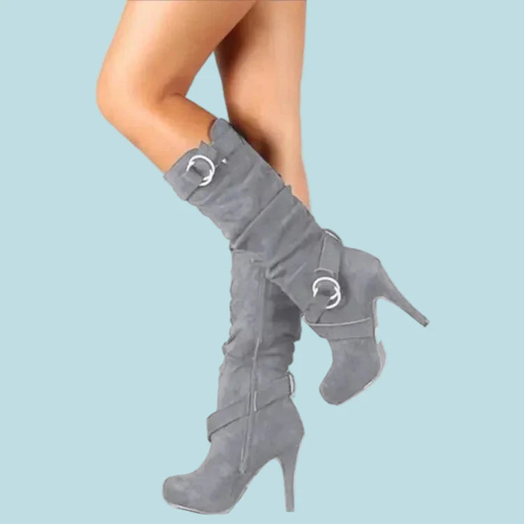 Sexy  Round Toe Platform Knee High Women Boots
